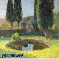 TSD3593 - Tranh sơn dầu hồ nước tuyệt đẹp